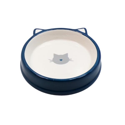 Picture of Bubimex Blue Ceramic Cat Bowl – 200ml Stylish Feeder